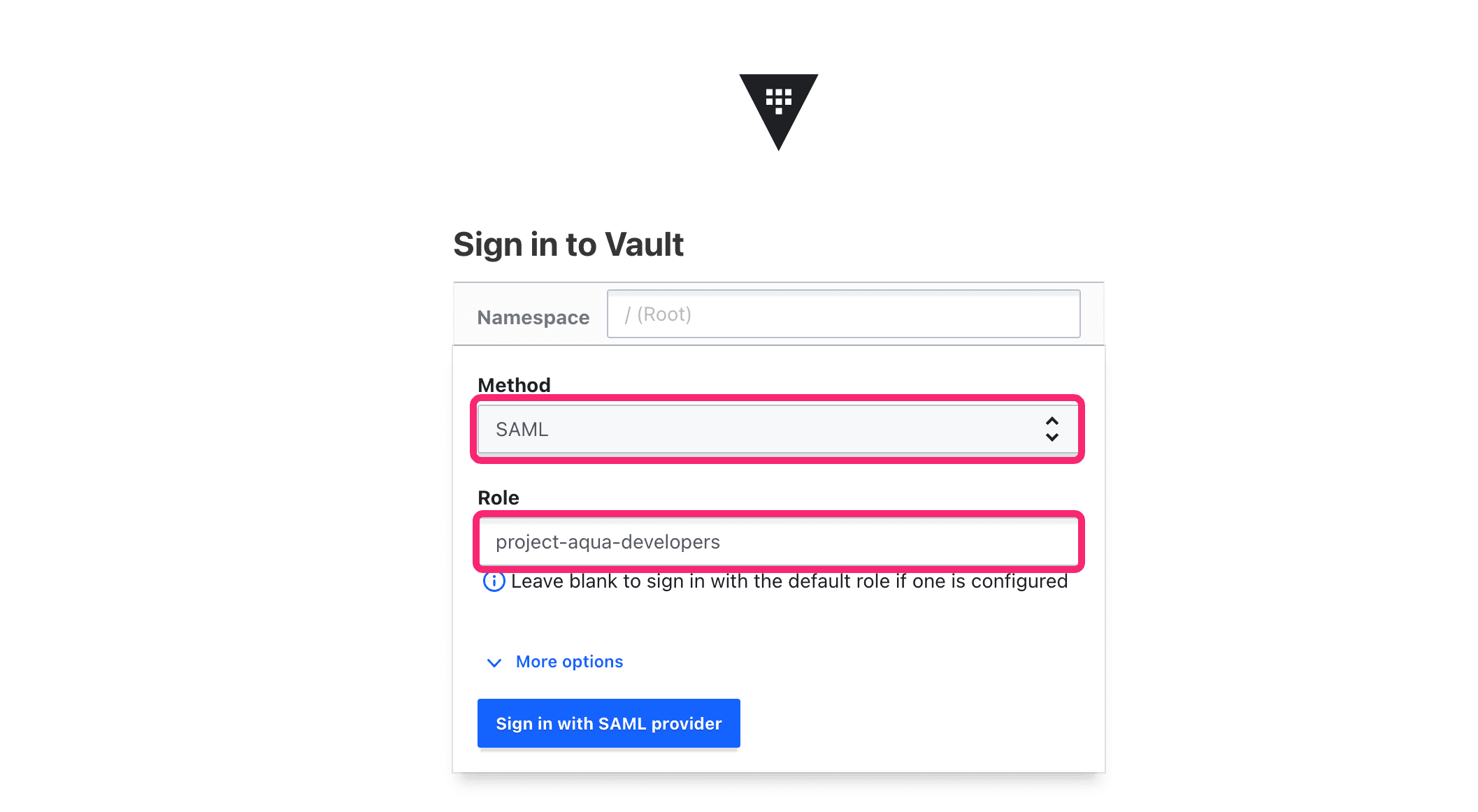 Sign in to Vault